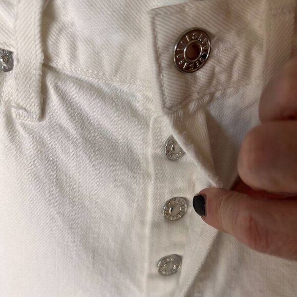 Revolve Agolde Jeans Womens Size 25 White 90's Fit Button Fly Destroyed Detail - Picture 11 of 16